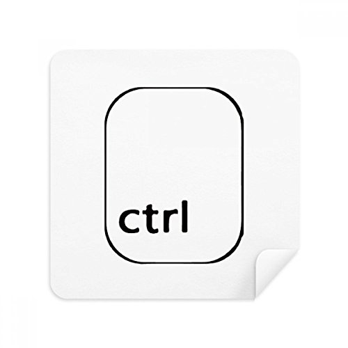 Clavier symbole Ctrl lunettes chiffon de nettoyage microfibre daim essuie écran téléphone x2