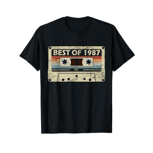 34. Geburtstag Geschenk 34 Jahre Musik Kassette Best of 1987 T-Shirt