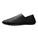 Xmiral Herren Slipper Flachen Mund Weiches Leder Einfarbige Einfache Schuhe Business-Schuhe(43,Schwarz)