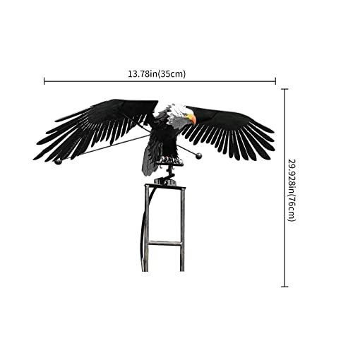 Lizbel Rocking Owl Wind Sculptures & Spinners, Outdoor Metal Windmills Decor Art, For Yard And Garden Lawn Ornaments Garden Stakes Kinetic Sculptures,The Flying Eagle #TOP3