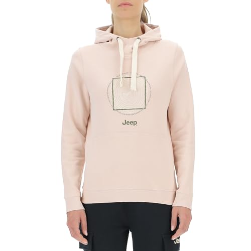 Sweatshirt femme J23w à grands imprimés et cordons ornés d'anneaux en bois texturés