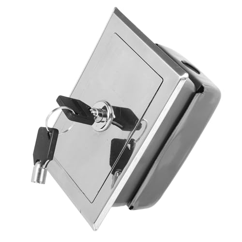 Caja de interruptor de hierro para persiana eléctrica de garaje con llaves y cerradura plata