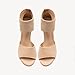 NEWBELLA Women's Knit Wedge Sandals - Stretchy Peep-Toe Slip-On Heels Ankle Booties Sandals for Summer & Dressy