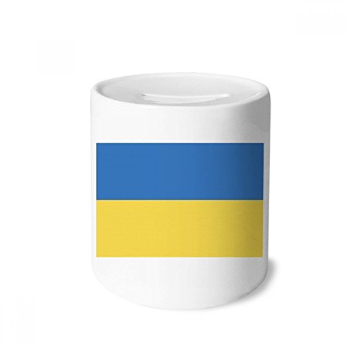 Tirelire en céramique Ukraine drapeau national design décoratif pour chambre d'enfant et bureau