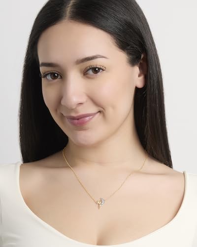 Disney Womens Tinker Bell Necklace 18-Inch - Flash-Plated Tinkerbell On The Moon Pendant Necklace Jewelry3