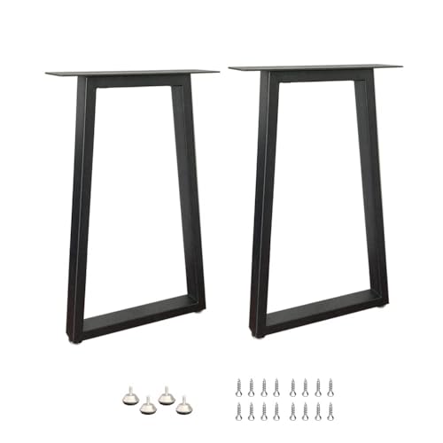 QLLY 28 inch Metal Table Legs, Set of 2, Black