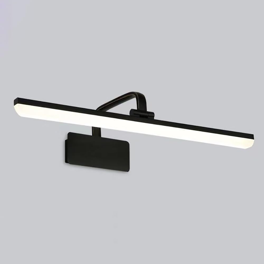 Lampy Lustro Łazienkowe Nowoczesne LED Liniowe, Oświetlenie nad Lustrem Regulowana Głowica Lampy Ścienna Łazienk do Makijażu(Black(3 modes),43cm/16.92in)