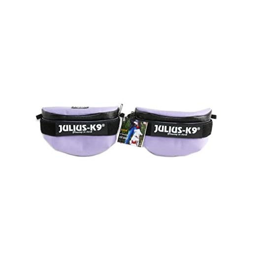 Julius-K9 IDC universella sidoväskor för hundar, sele mini storlek till 4, lila