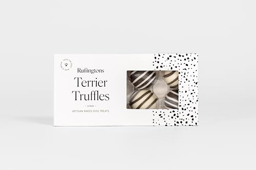 Ruffingtons Terrier Truffles 8pk - yoghurt and carob dog treats great birthday gift for dogs small dog treats birthday presents for dogs.