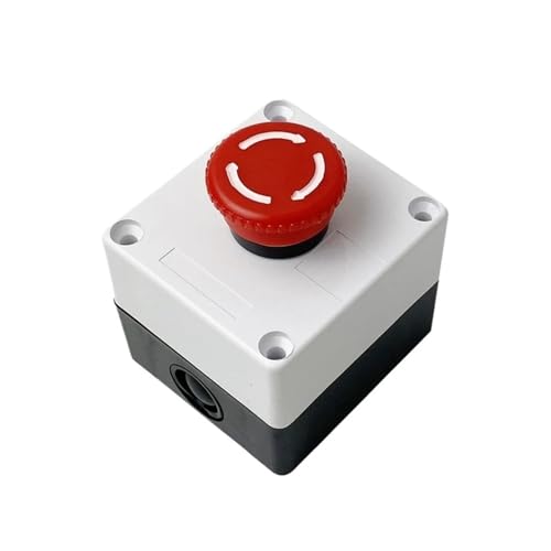 Boîtier arrêt d'urgence 22mm étanche avec capot protecteur anti-poussière pour ascenseur