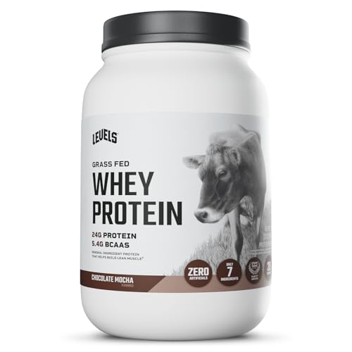 Image of Levels Grass Fed Whey Protein Powder, No Artificials, 24G of Protein, Chocolate Mocha, 2LB