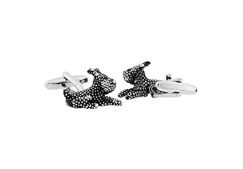 Mancuernillas KnBoB hombres Bristles Fox Terrier plata miniatura 1