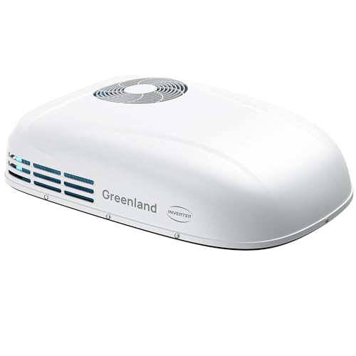 TURBRO Inverter 13.5K BTU RV Air Conditioner with Cooling and Heat Pump, Non-Ducted Low-Profile Rooftop Unit, WiFi & Remote Control, AC Unit Only, No ADB, Only Equip with Greenland ADB, White