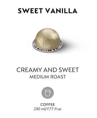Miniatura 3 de VertuoLine vainilla dulce (7.7 onzas), 30 cápsulas de café pastel de crema de vainilla, café en cápsulas, con barra de agitación