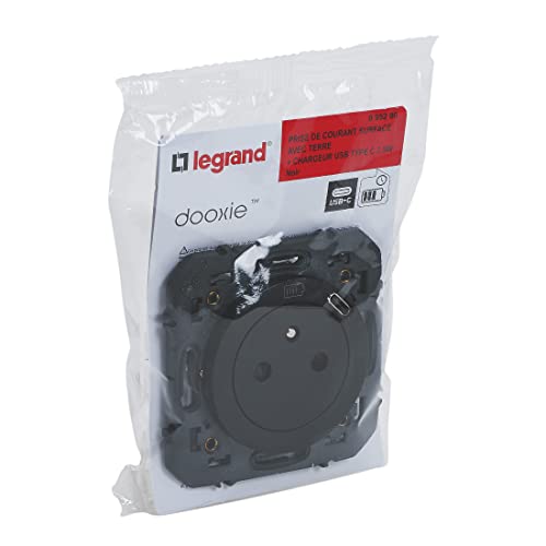 Prise surface Legrand Dooxie 2P+T avec chargeur USB C intégré