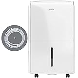 hOmeLabs 4,000 Sq. Ft Energy Star Dehumidifier with Pump – Ideal for Bedrooms, Basements, Bathrooms, and Laundry Rooms – with Digital Control Panel, 24 Hr Timer, and Overheat Protection