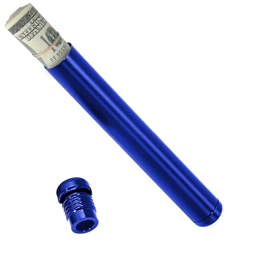 Tubo de almacenamiento de aluminio, organizador portátil de tubo de almacenamiento de metal | Caja organizadora de bolsillo hermética e impermeable para joyas, dinero en efectivo, pendientes, collares