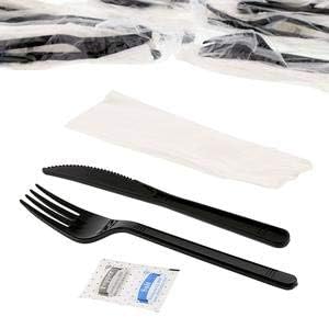 Individually Wrapped Heavy Weight Plastic Utensil (5in1 Meal Kit, 250)