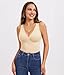 Nebility Shapewear Tummy Control Tank Tops for Women Compression Camisole Tanks V-Neck Cami Shirts Top (Beige, Large)