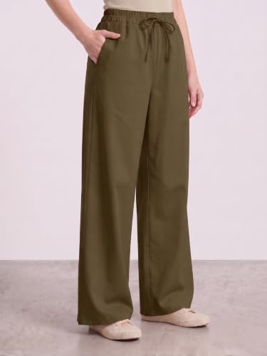 Image of Vogaan Women's High-Waist Korean Trousers with Wide Baggy Fit | Trendy GenZ Streetwear Pants | Trousers | Women Trousers
