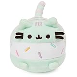 GUND Ice Cream Sandwich Pusheen Sweet Dessert Squishy Plush Stuffed Animal Cat for Ages 8 and Up, Mint and White, 4”