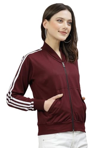 Image of UZARUS Women Cotton Full Zipper Sweatshirt Fleece Jacket for Winter