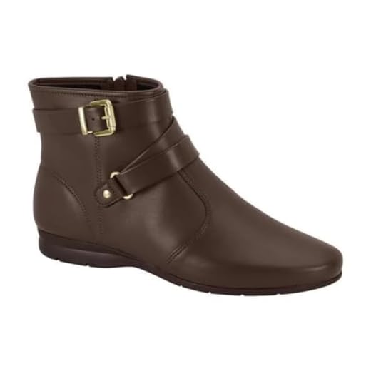 Bota Cano Curto Fivela Baixo Beira Rio (Café, BR, Adulto, Numérico, 35)