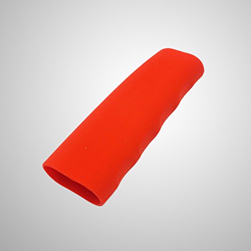 Vosarea Silicone Handbrake Cover Wave Shaped Protector For Car Brake Levers (Red) #TOP3