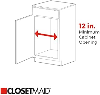 ClosetMaid 11 in. Pull Out Cabinet Organizer, 2 Tier, Heavy Duty, Slide Out Pantry Shelves Drawers for Kitchen, Bathroom, White