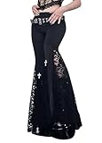 Gothic Retro Print Black Pants Women Harajuku High Waist Flared Pants Punk Velvet Trousers Vintage Streetwear Dark Academia