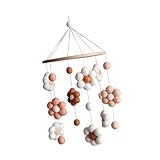 berceau babybjorn blanc 【Matériau】: Le jouet suspendu du berceau est fait de bois de qualité et de matériau en feutre, la conception des fleurs ajoute une touche de chaleur à la pièce