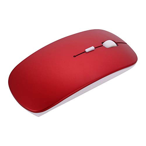 Souris sans fil Bluetooth rouge pour éliminer les câbles sur notebook