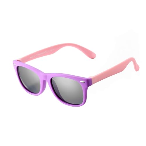 Image of AZORB Kids Polarized Sunglasses TPEE Rubber Flexible Frame for Boys Girls Age 3-10, 100% UV Protection