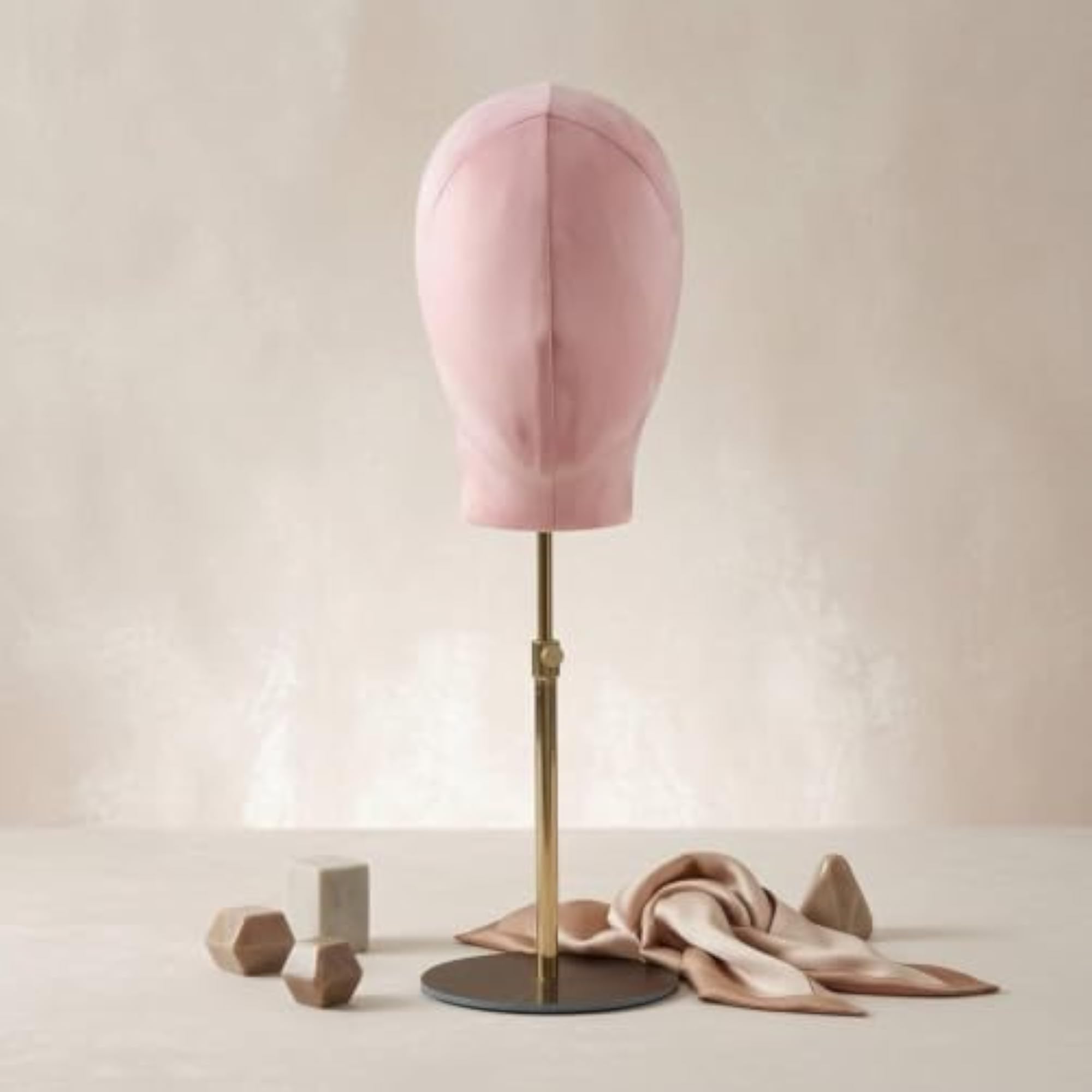 Mannequin Head with Adjustable Stand for Display