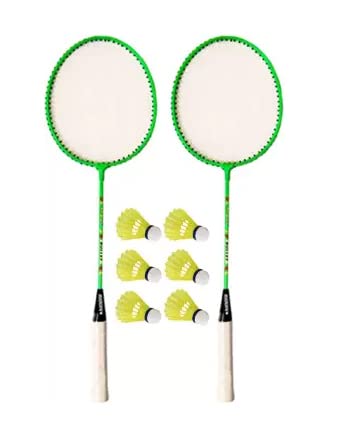 Image of RAKSO Badminton Rackets Set of 2 PCS with Nylon Shuttlecock