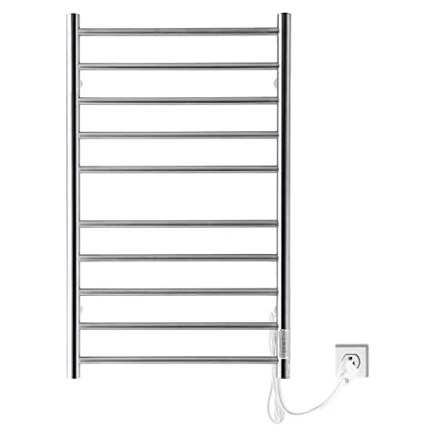REECOO Towel Warmer Wall-Mounted Electric Towel Racks for Bathroom with Timer, Plug-in and Hardwired Options 24H Thermostatic Stainless Steel Drying Heated Towel Rack Suitable for Homes, Hotels Cover