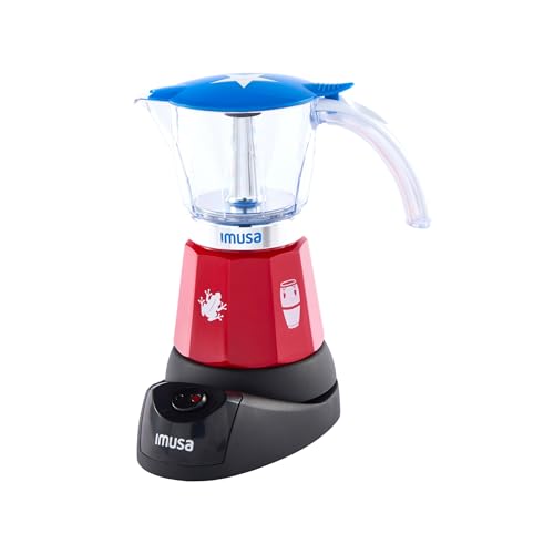 IMUSA Puerto Rico Flag Espresso Maker 6 Cup or 3 Cup | Limited Edition Moka Pot Coffee Maker | Cast Aluminum & Tritan Stovetop Espresso Machine | Traditional Puerto Rican Coffee Pot