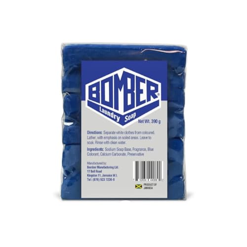 Bomber Blue Laundry Soap Bar 3 Pack Heavy Duty Stain Remover Brightening Laundry Bar Soap for All Fabrics