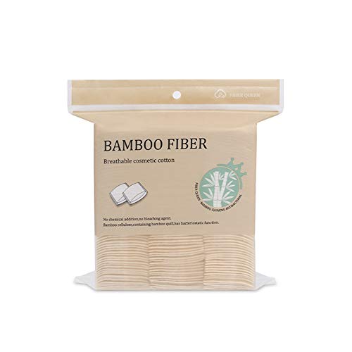YHJIAKUN Bamboo Fiber Cotton Pads & Soft Dry Wipes Cotton Tissues,Bamboo Towels for Skin Care & Cotton Rounds, Beauty Makeup Removal and Cleansing Pads, (180 Count/bag,50 X 65 mm(3 bags/pack))
