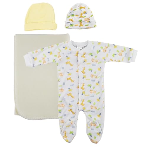 Bambini NC-0973M Unisex Newborn Baby 5 Piece Layette Sets, Yellow