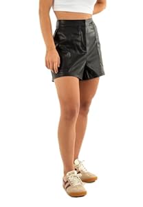 ONLY ONLTRICIA Faux Leather Shorts OTW NOOS