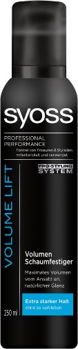 Syoss Volume Lift mousse coiffante idéale pour un brushing impeccable avant le travail