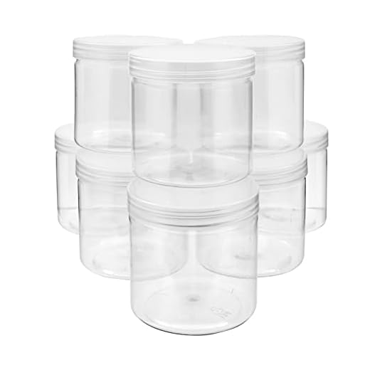 Små burkar med skruvlock (8-pack) - påfyllningsbara runda burkar för hantverksartiklar, kosmetika, mat - 355 ml, 8,3 x 8,3 x 8,1 cm