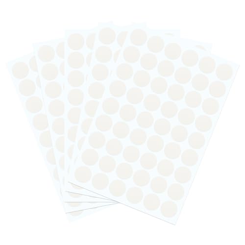 Pegatinas para agujeros de tornillos autoadhesivas PVC blanco 21mm tapas 2