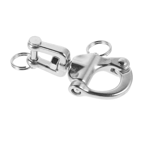 KOMBIUDA Marine Swivel Snap Shackle Stainless Steel Clip for Sailing Quick Release Swivel Jaw