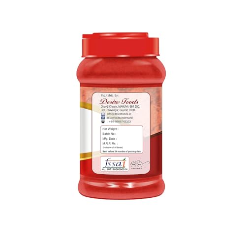 Image of Desire Cayenne Pepper Powder 400g - Hot & Spicy Chili Powder, Perfect for Cooking, Seasoning, and Adding Heat to Dishes | 100% Pure and Natural | No Additives | Pack of 1