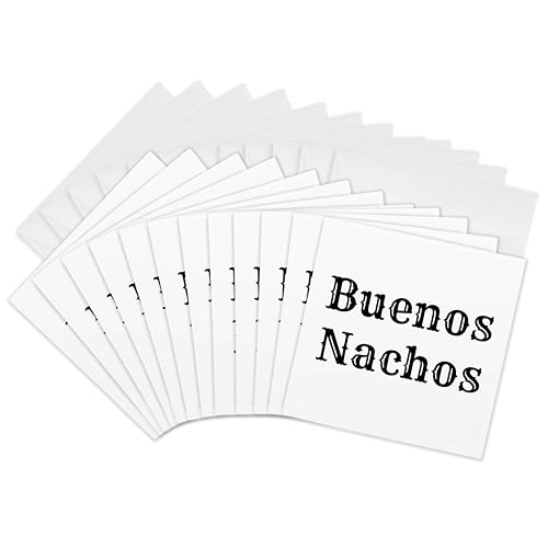 Cartes de vœux Buenos Nachos lot de 12 formats carrés 15x15 cm