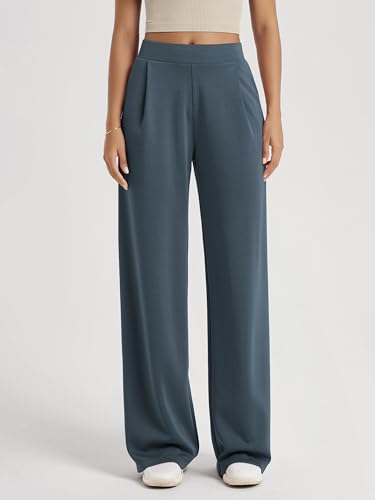 Image of ODODOS Modal Soft Wide Leg Pants for Women High Waist Casual Relaxed Pants with Pockets-27 /29 inch / 31 inch Inseam