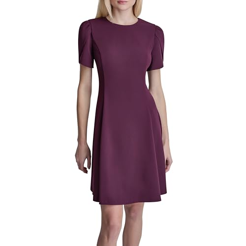 Image of DKNY Women's Tulip Sleeve Fit & Flare Mini Dress