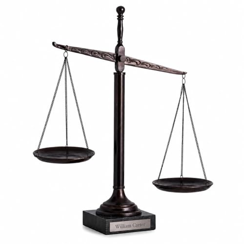 Báscula decorativa Bey-Berk de bronce 16 pulgadas miniatura 1